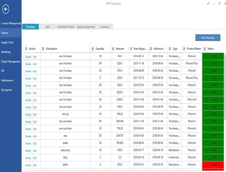 ERP Desktop Application